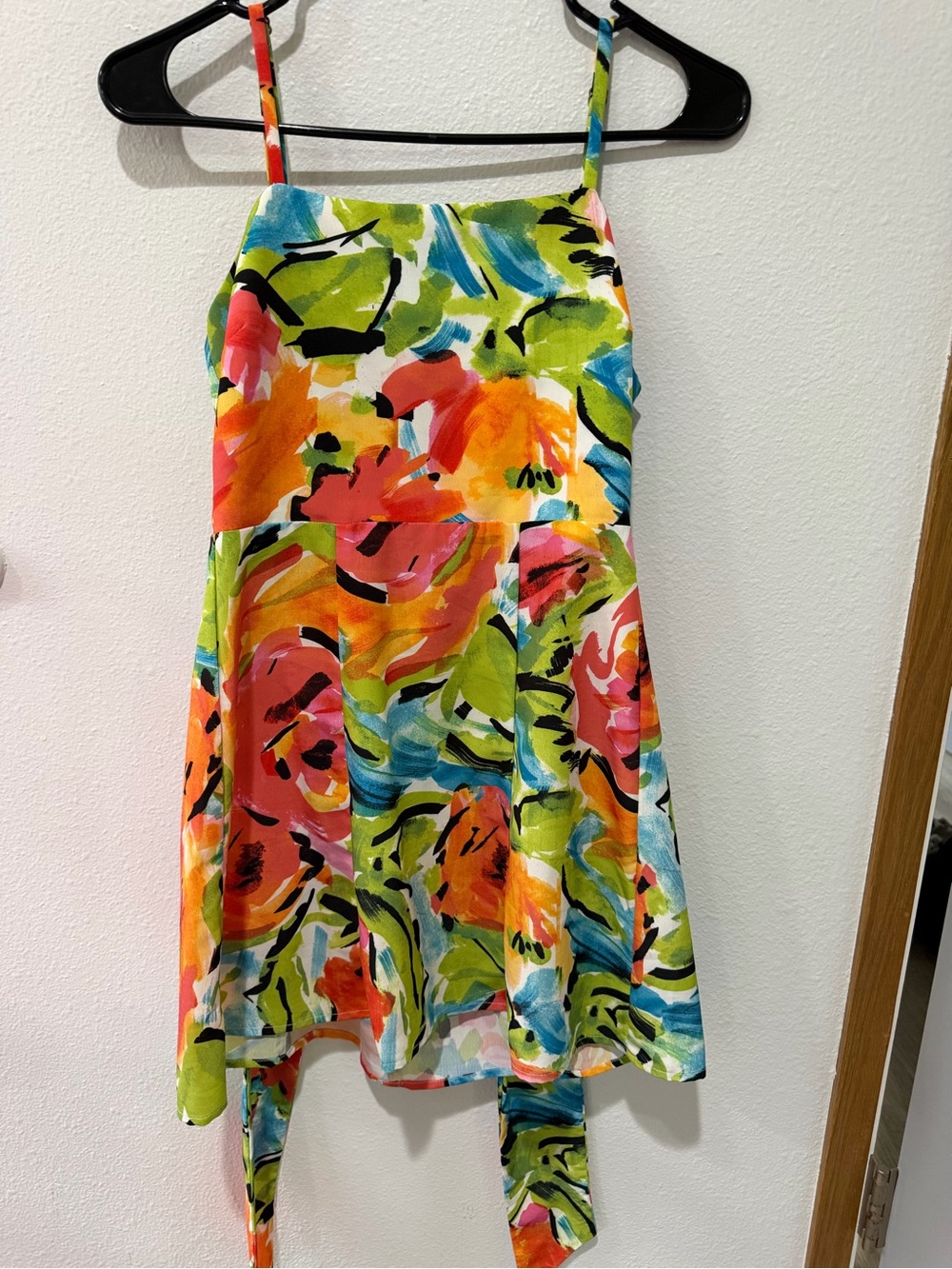Show Me Your MuMu Neon Floral Swing Mini Dress - Pink Orange Lime Blue